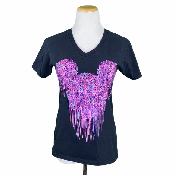 Disney Melting Mickeys Black Short Sleeve Tee